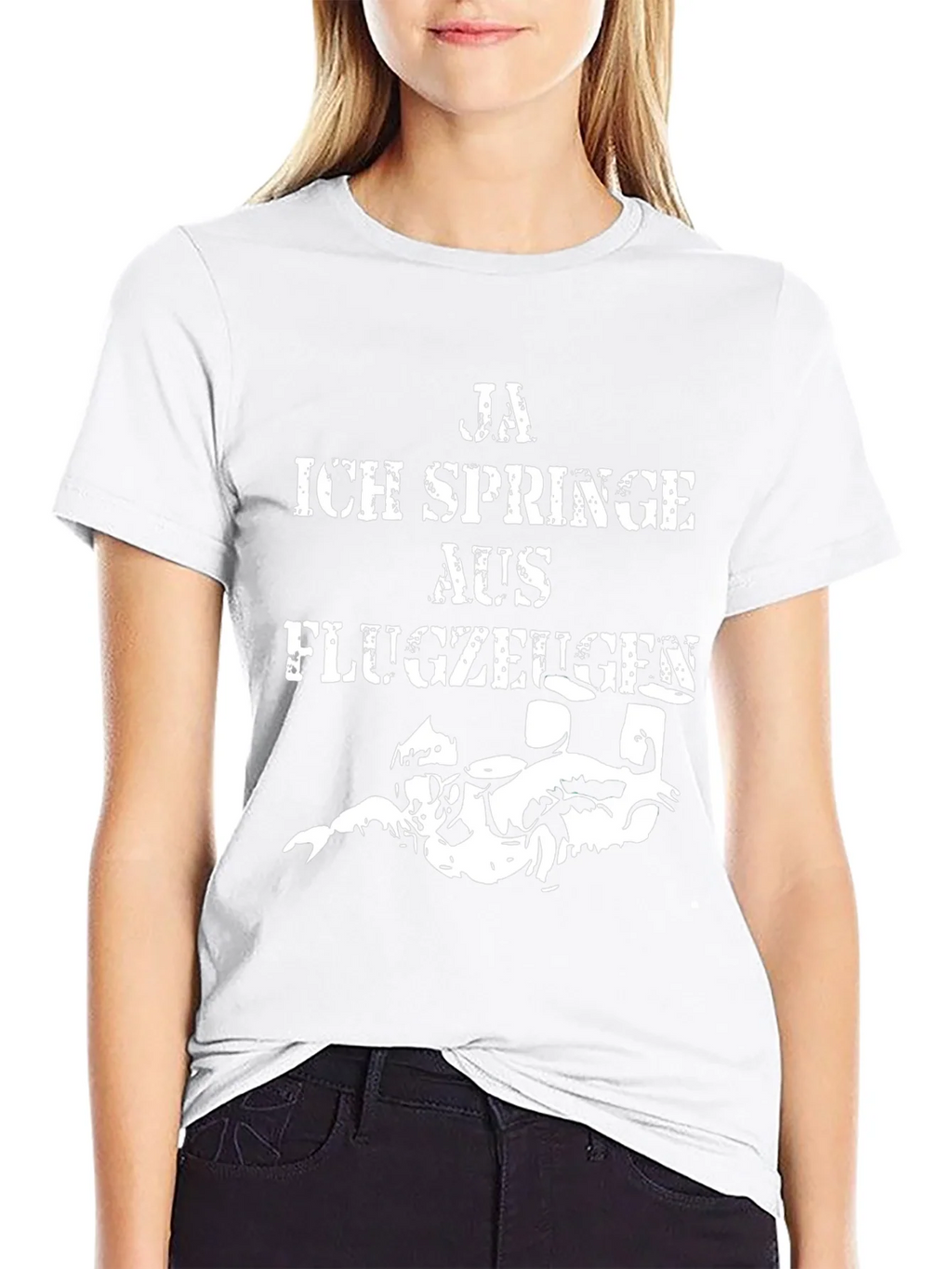 Ja Ich Springe Aus Flugzeugen Funny Skydiving T-Shirt product image 8
