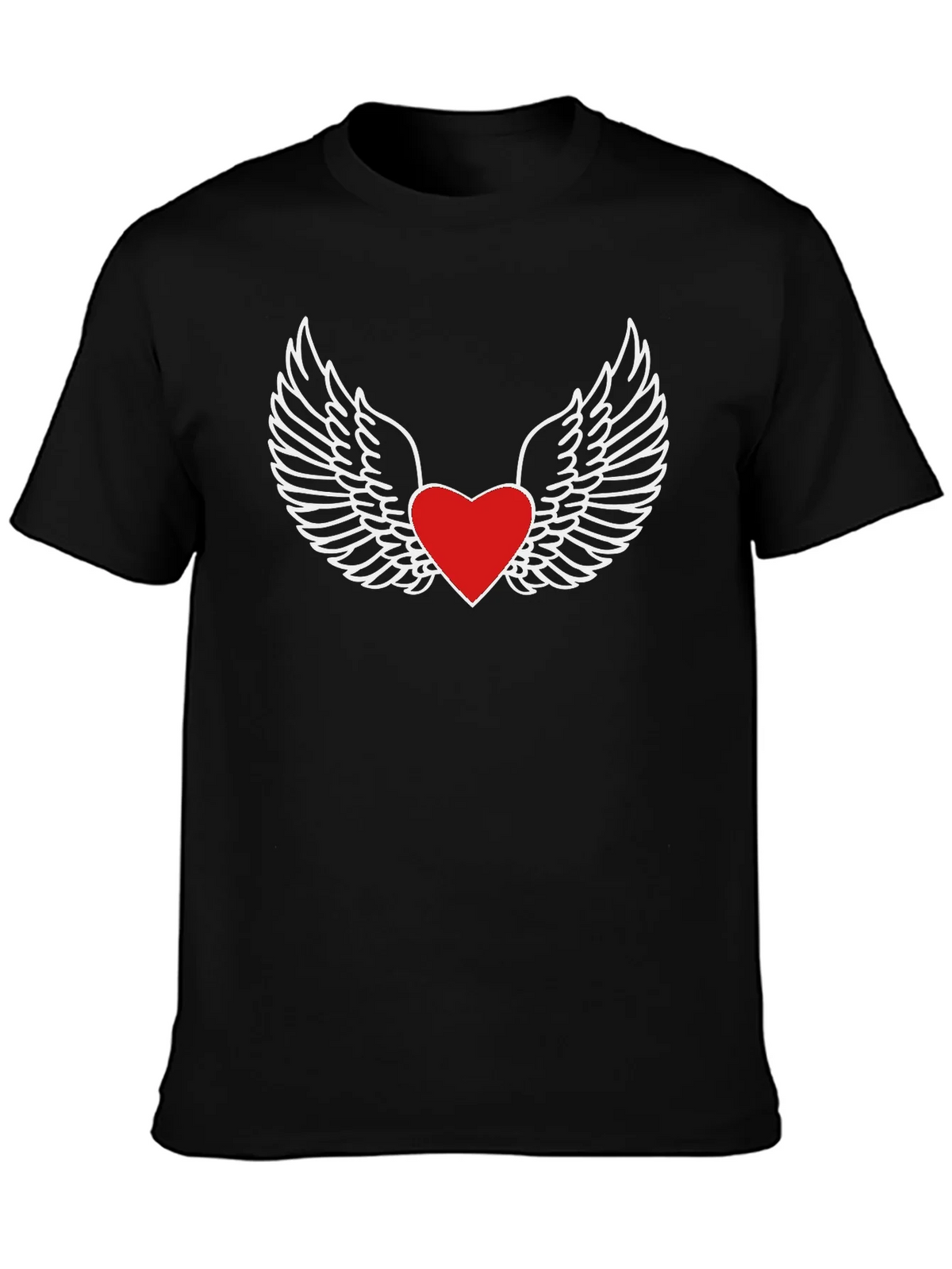 Heart With Wings Graphic Tee - Classic Black T-Shirt product image 3