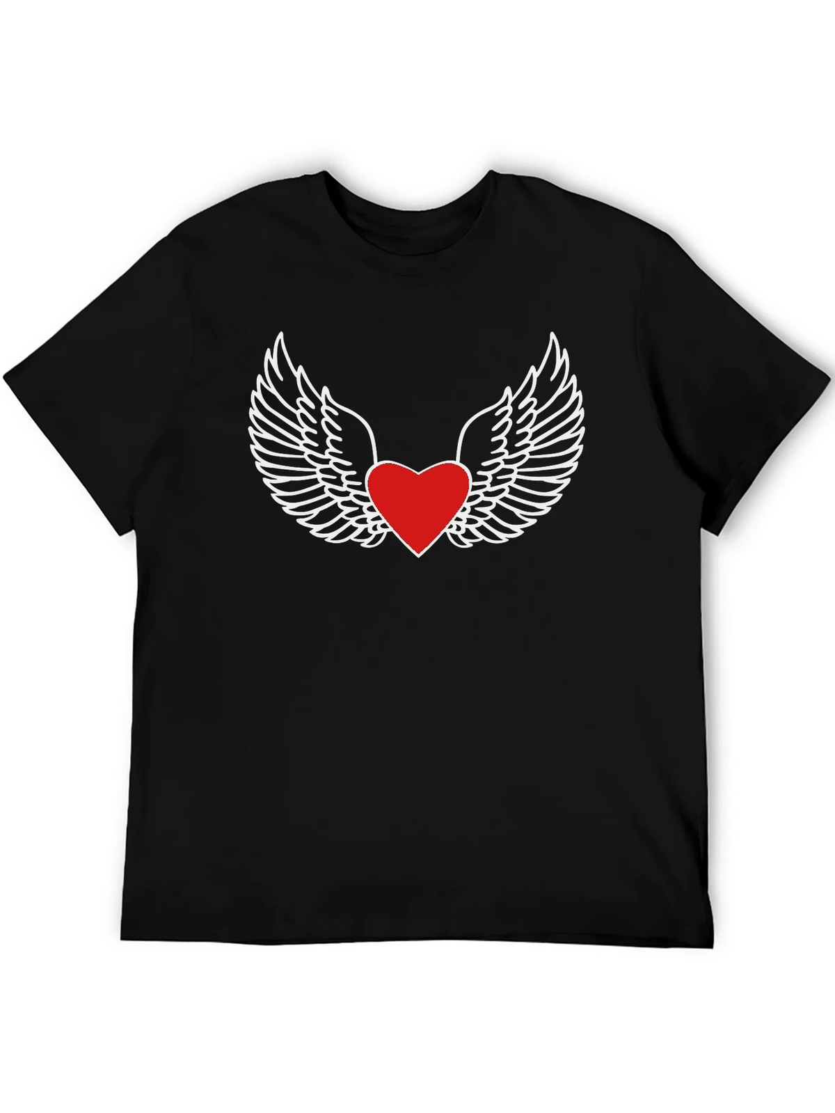 Heart With Wings Graphic Tee - Classic Black T-Shirt product image 5
