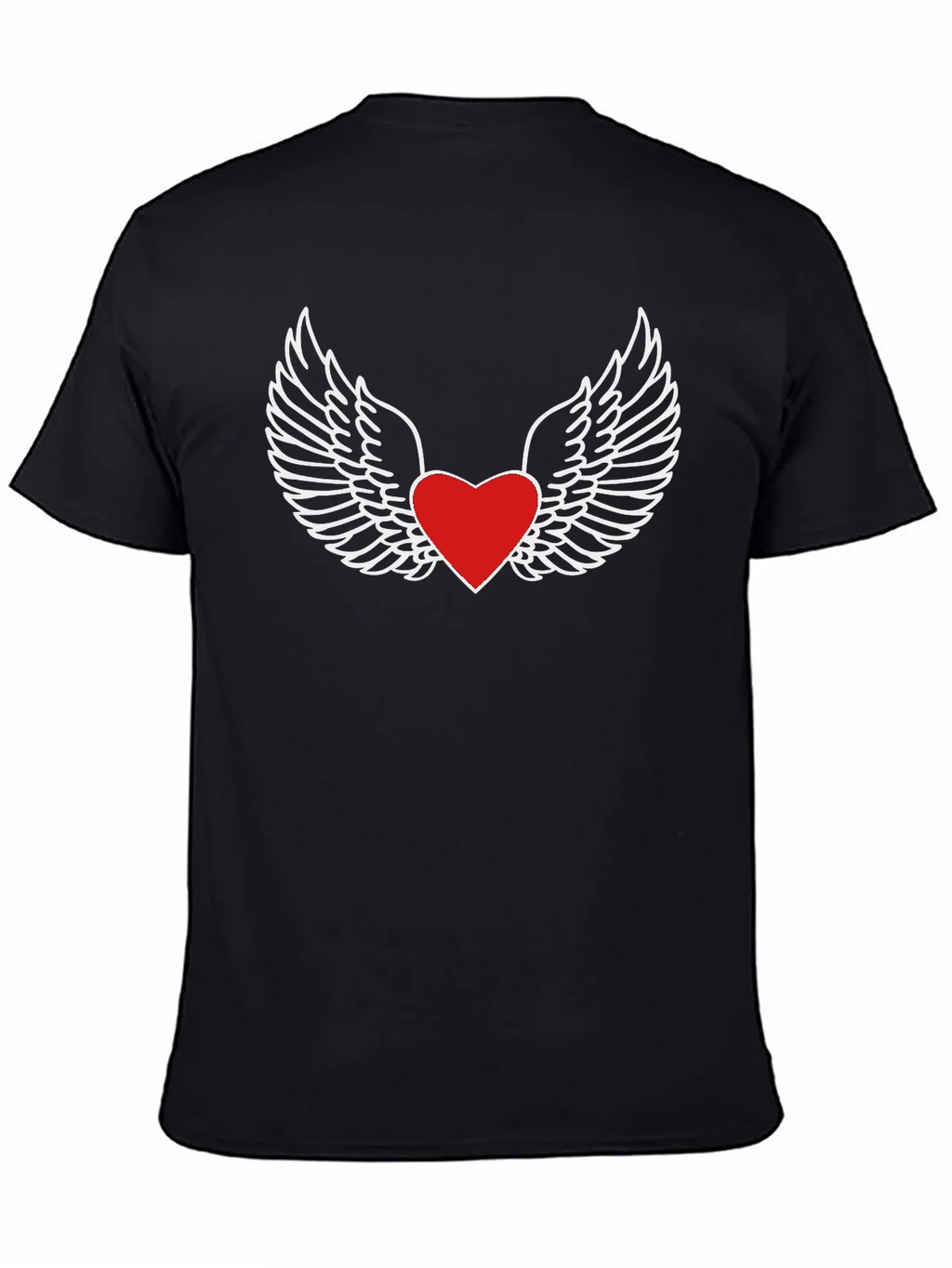 Heart With Wings Graphic Tee - Classic Black T-Shirt product image 4
