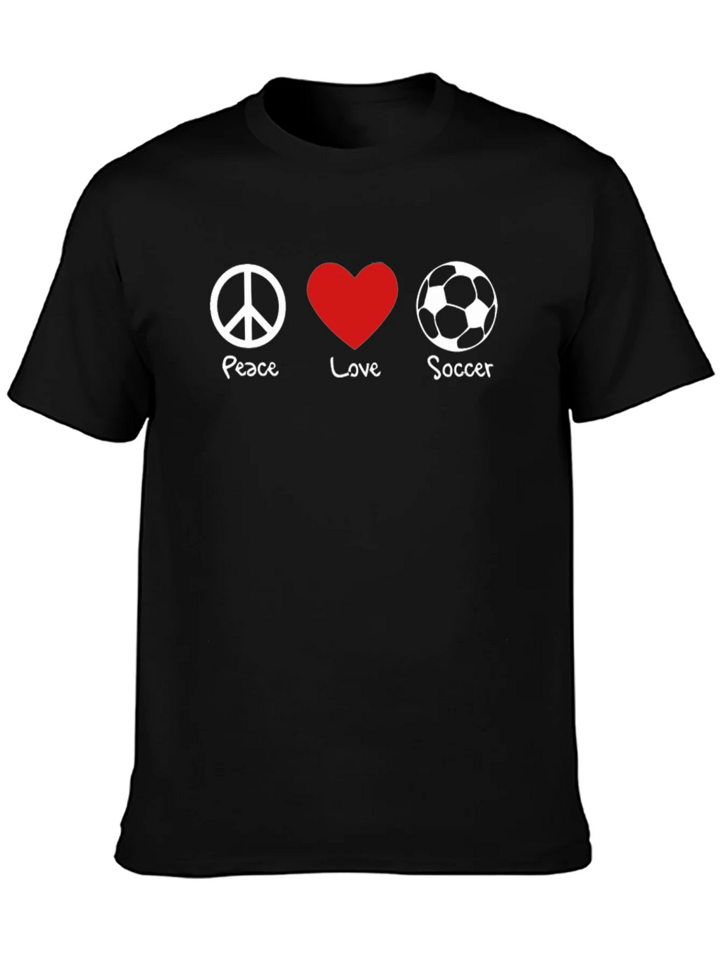 Peace Love Soccer T-Shirt product image 3