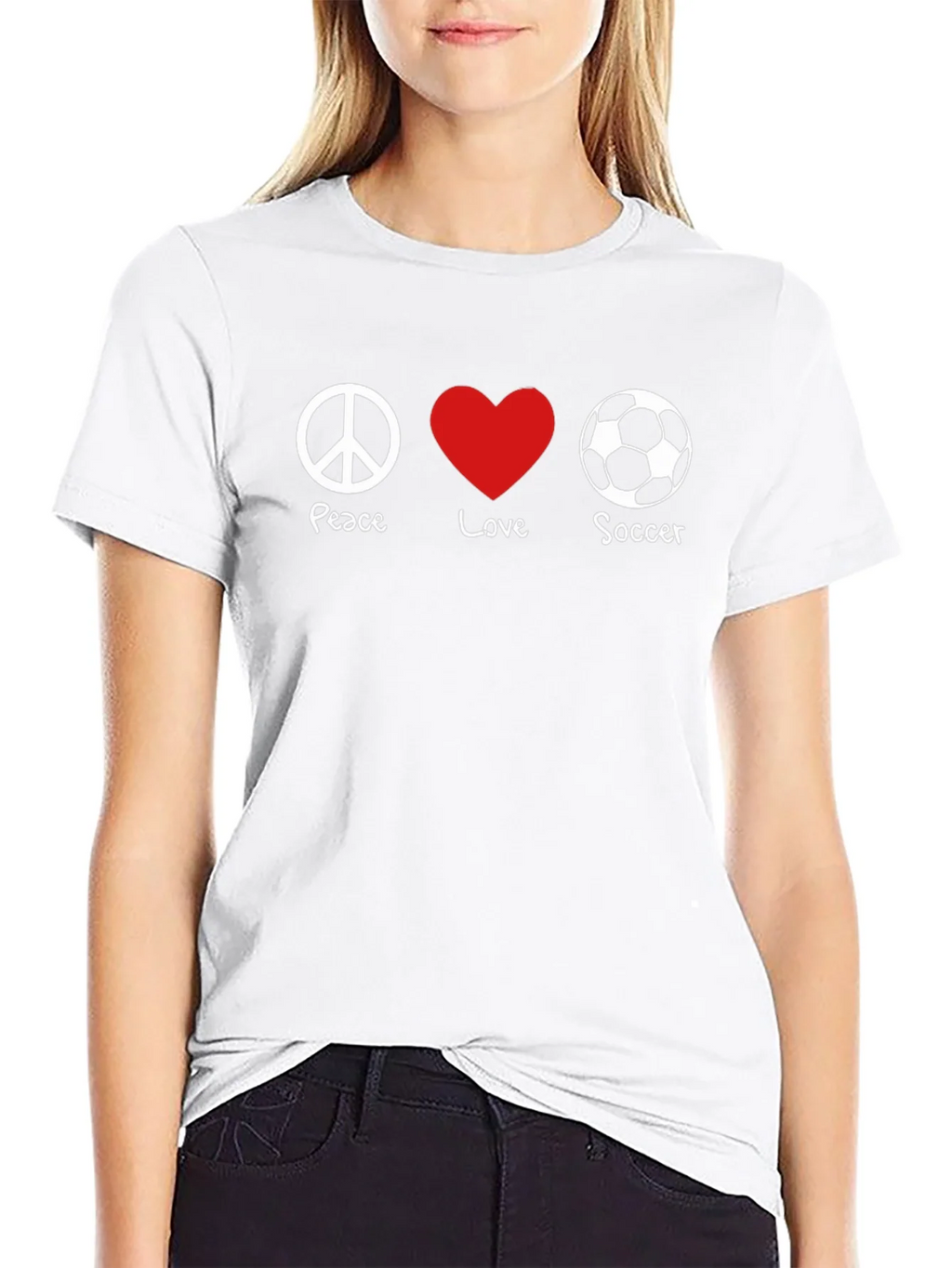 Peace Love Soccer T-Shirt product image 8