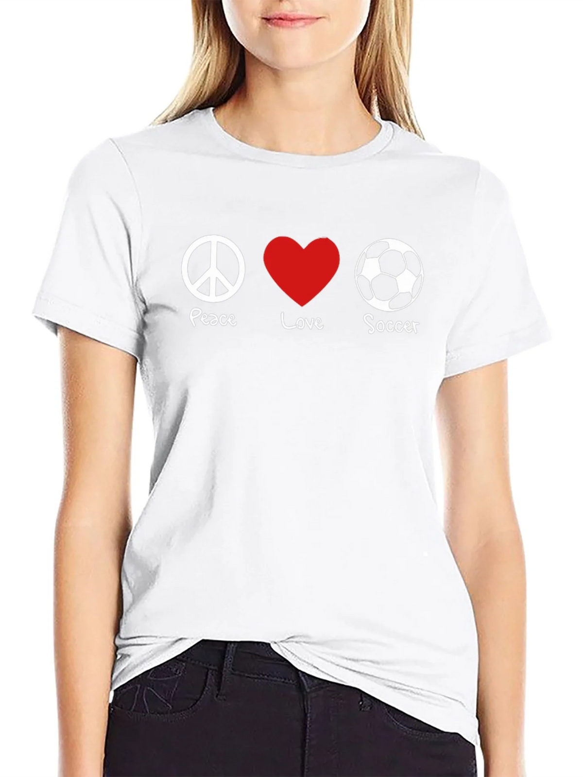 Peace Love Soccer T-Shirt product image 8