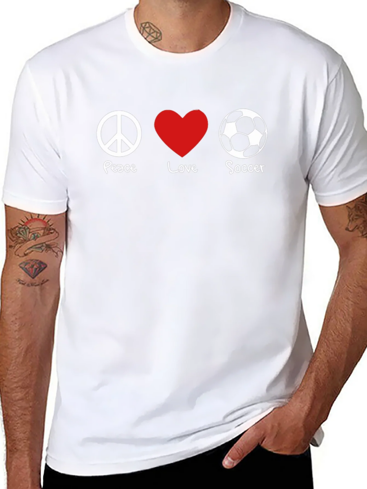 Peace Love Soccer T-Shirt product image 7