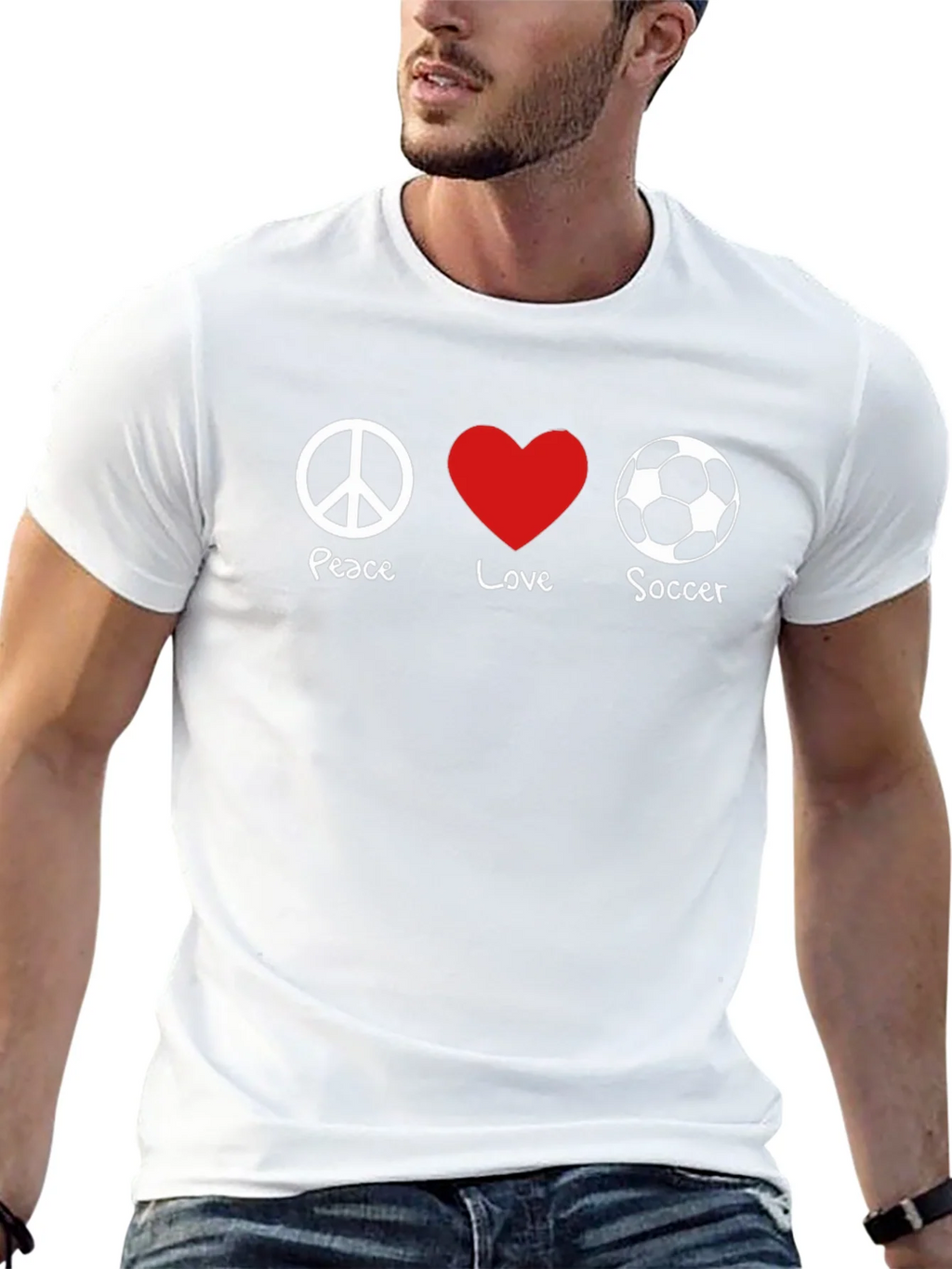 Peace Love Soccer T-Shirt product image 12