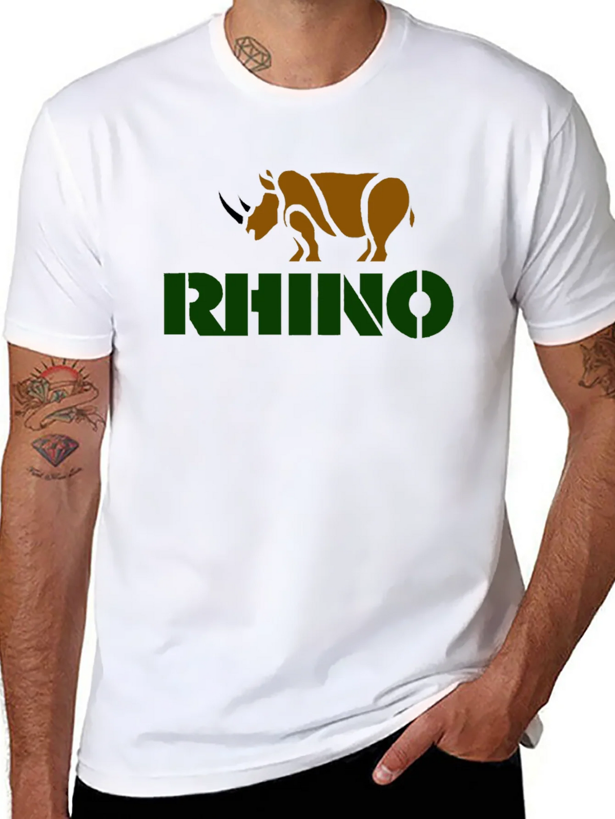 Rhino Graphic T-Shirt - Black Tee product image 7