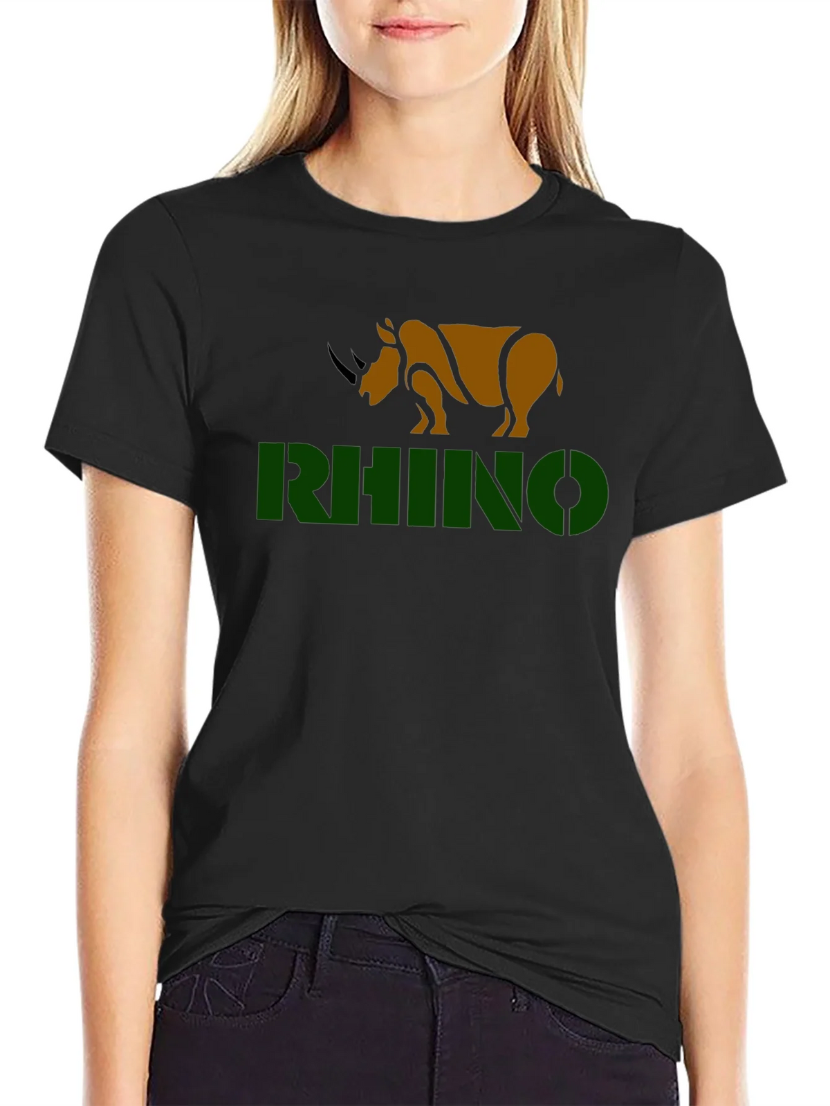Rhino Graphic T-Shirt - Black Tee product image 2