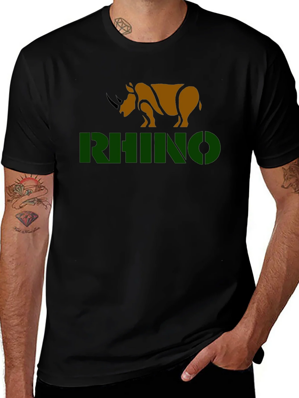 Rhino Graphic T-Shirt - Black Tee product image 1