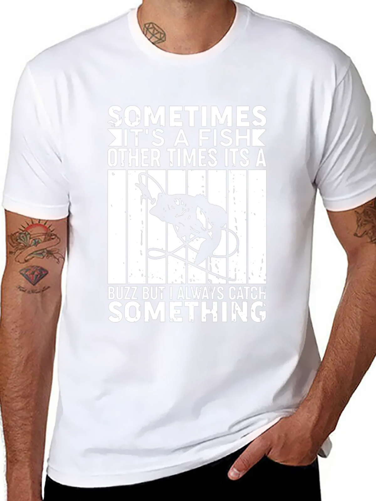 Funny Fishing T-Shirt - Always Catch Something product image 7