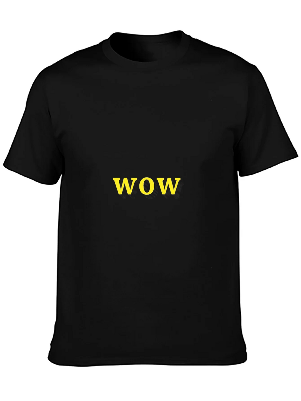 WOW Graphic Tee - Black Casual T-Shirt product image 3