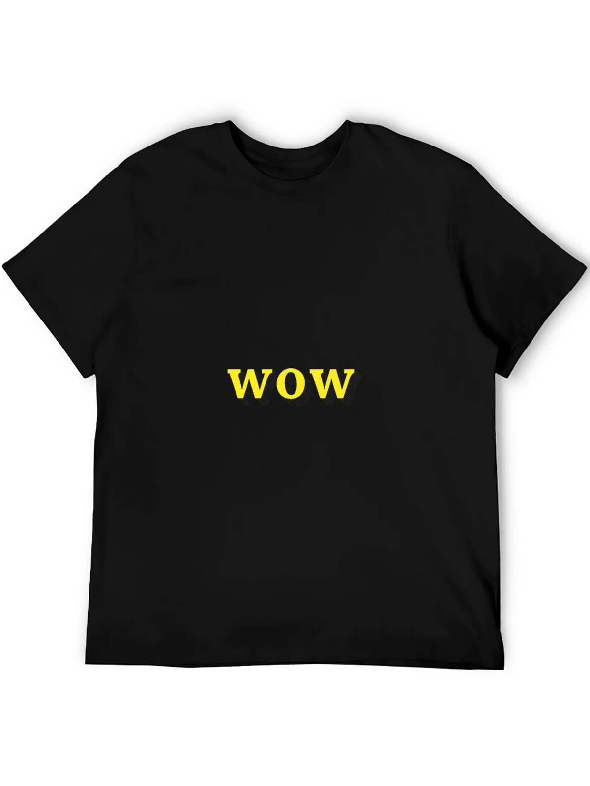 WOW Graphic Tee - Black Casual T-Shirt product image 5
