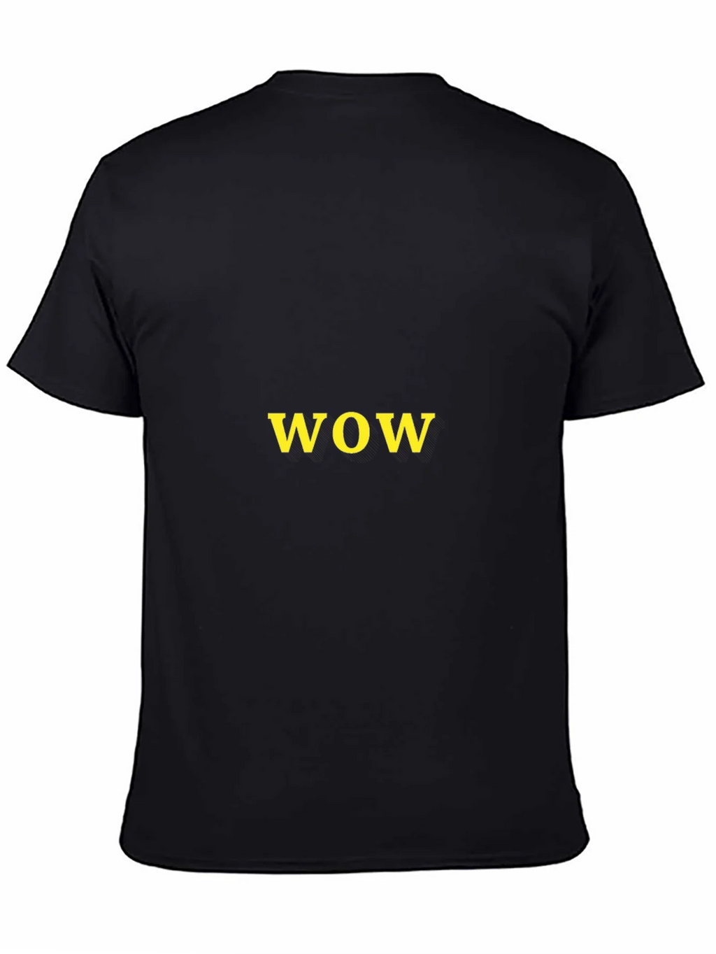 WOW Graphic Tee - Black Casual T-Shirt product image 4