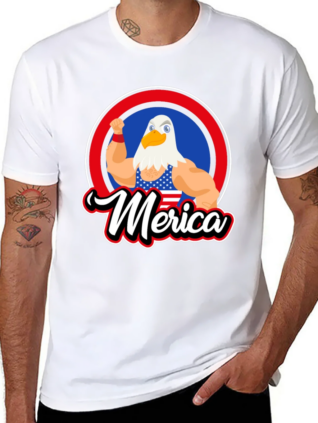 Patriotic Merica Eagle Graphic T-Shirt product image 7