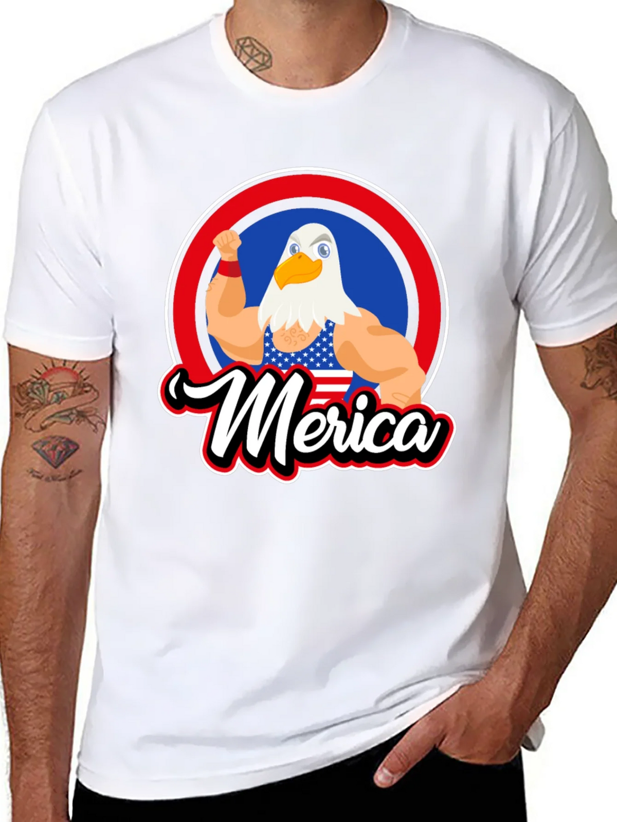 Patriotic Merica Eagle Graphic T-Shirt product image 7