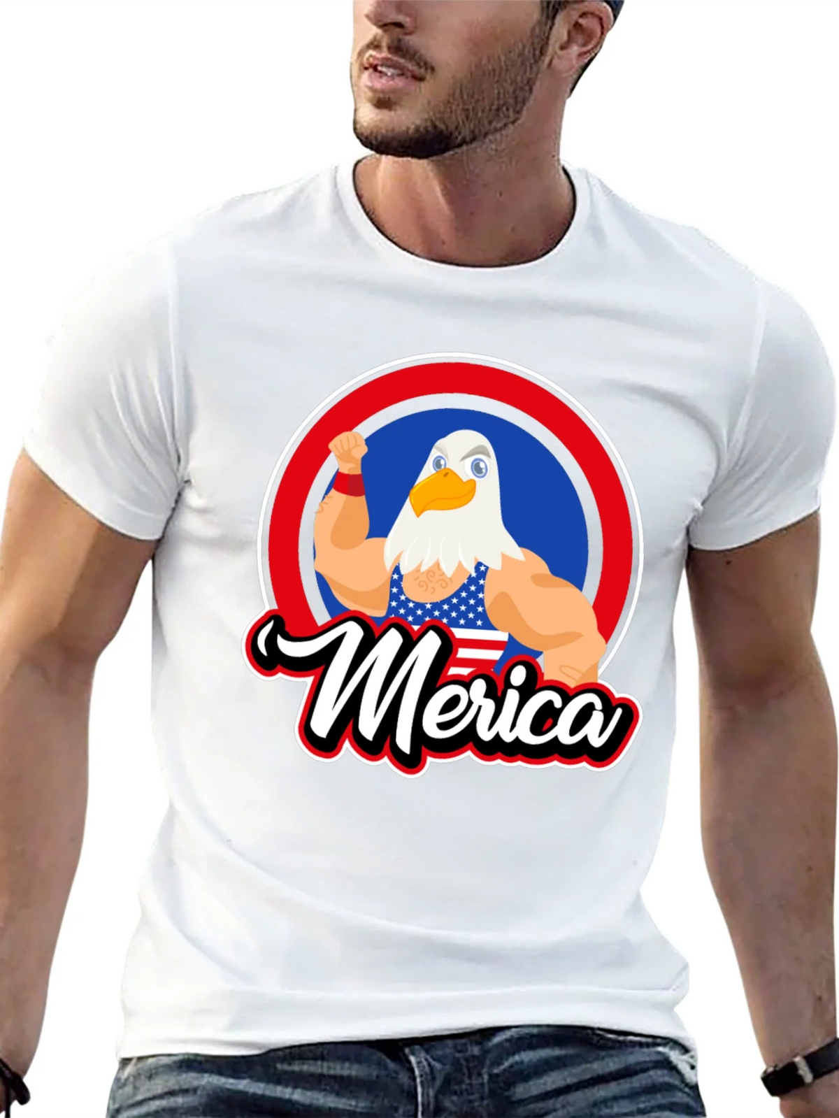 Patriotic Merica Eagle Graphic T-Shirt product image 12