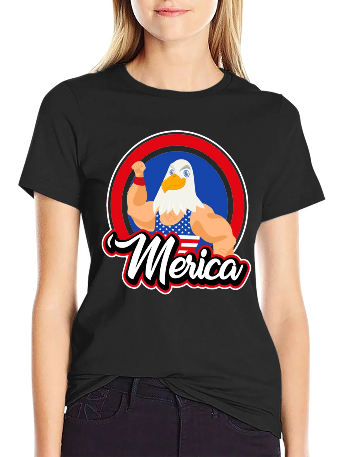 Patriotic Merica Eagle Graphic T-Shirt product image 2