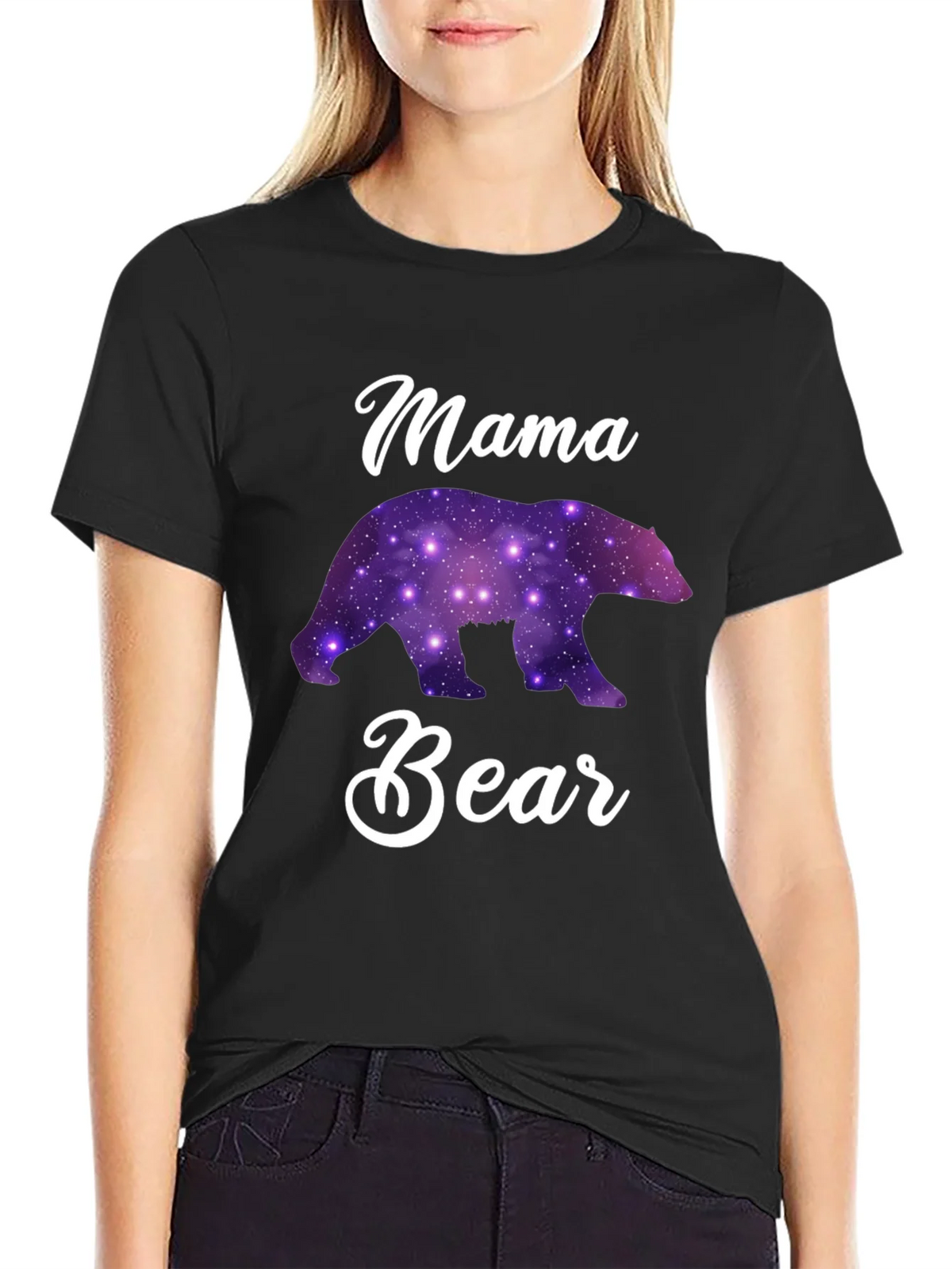Mama Bear Galaxy Print T-Shirt - Unisex product image 1