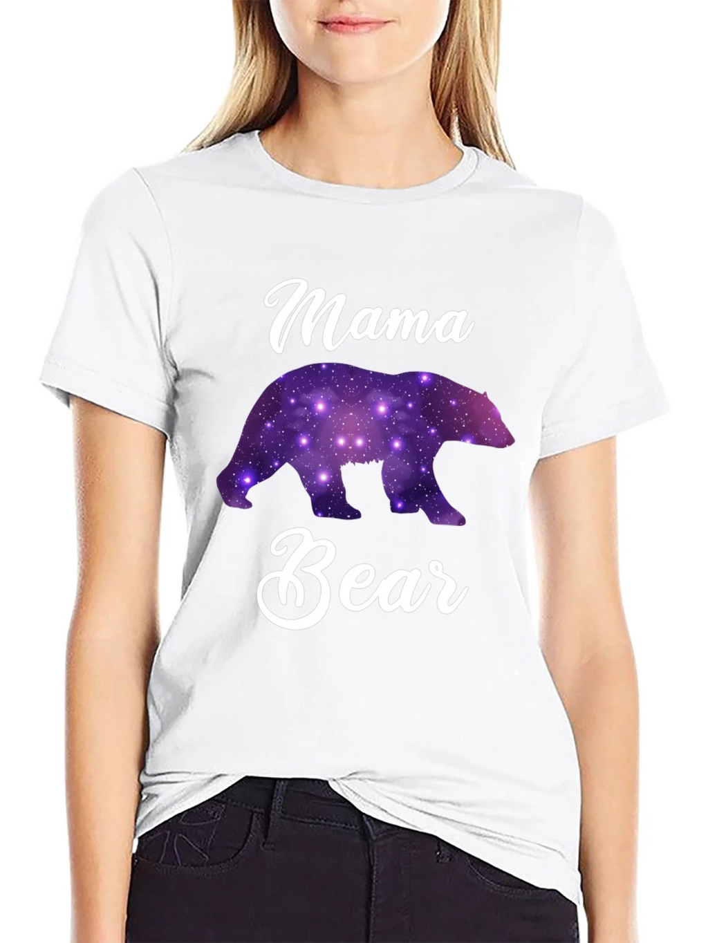 Mama Bear Galaxy Print T-Shirt - Unisex product image 4