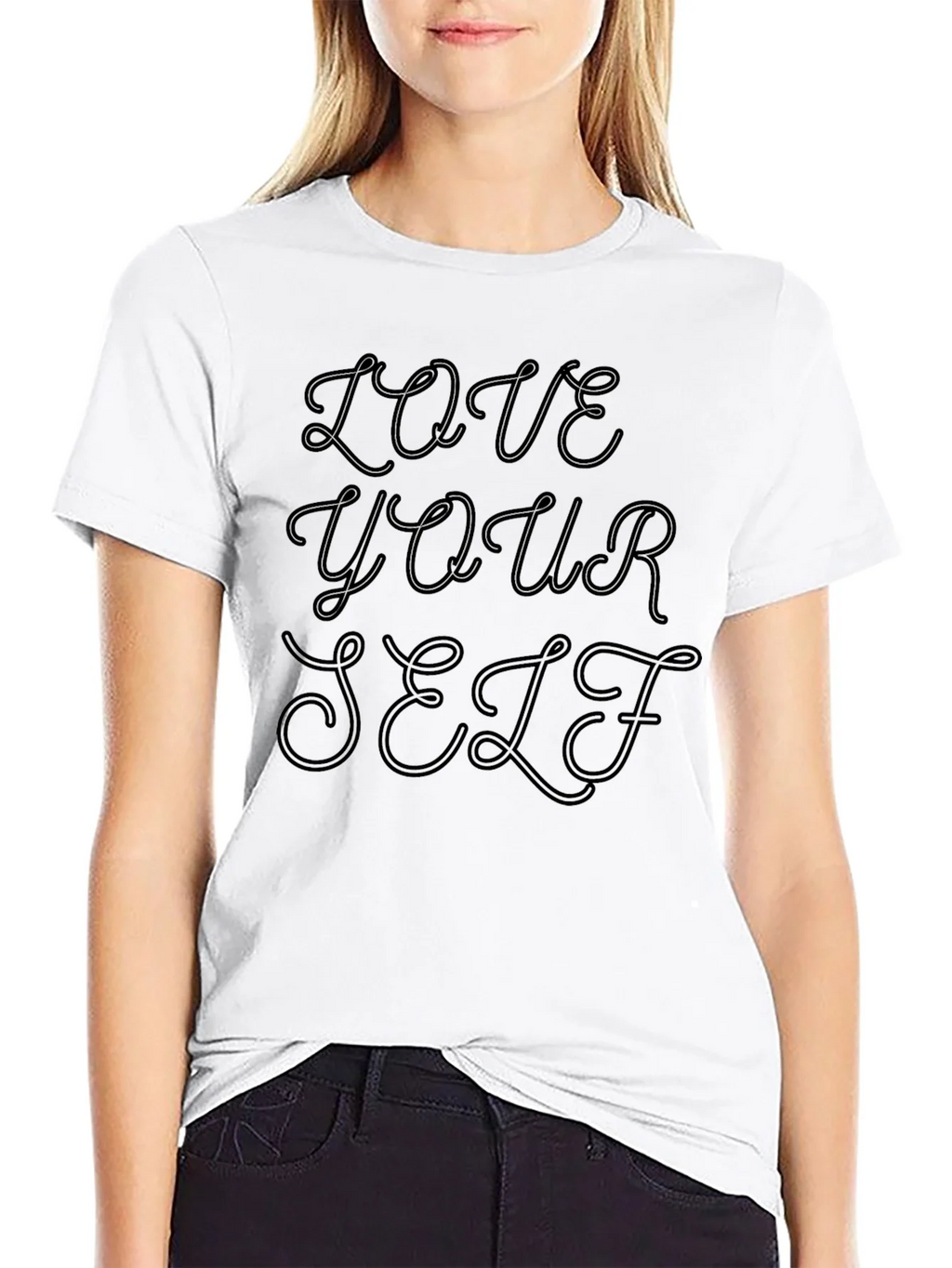 Love Yourself Black Graphic Tee product image 8