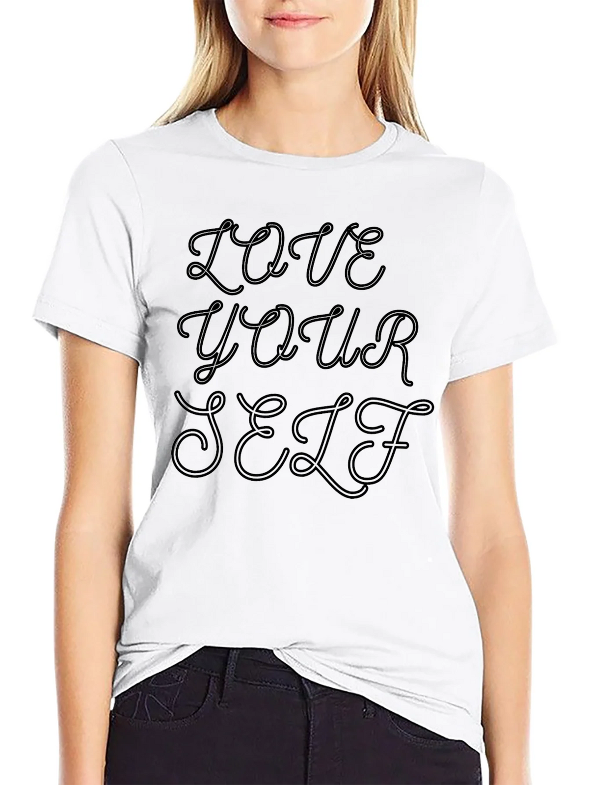 Love Yourself Black Graphic Tee product image 8