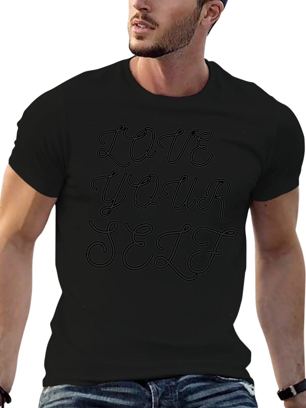 Love Yourself Black Graphic Tee product image 6