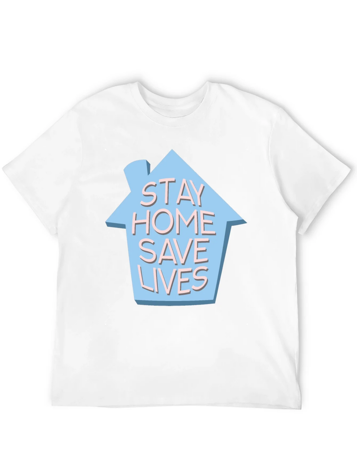 Stay Home Save Lives T-Shirt - Black Cotton Casual Wear product image 11