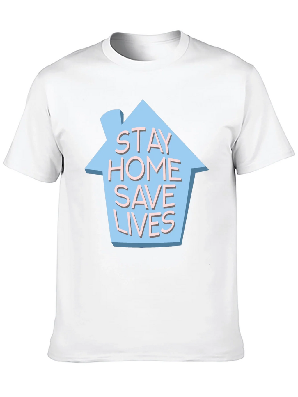 Stay Home Save Lives T-Shirt - Black Cotton Casual Wear product image 9