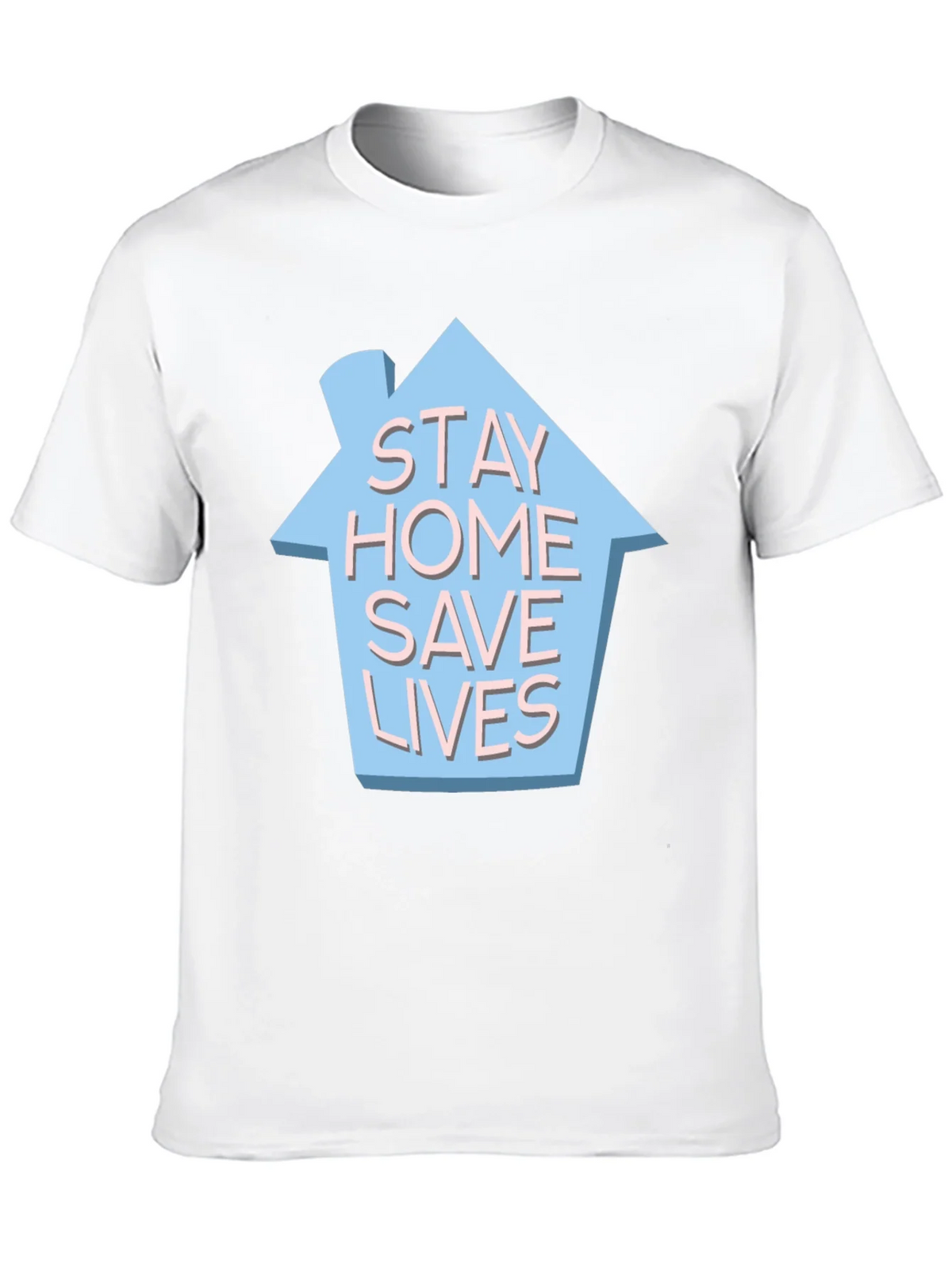 Stay Home Save Lives T-Shirt - Black Cotton Casual Wear product image 9