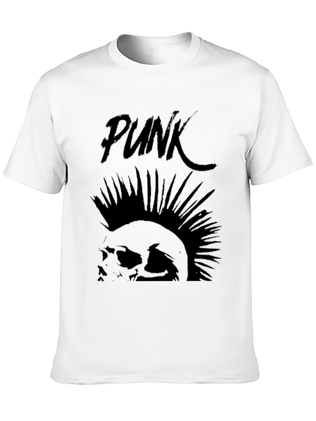 Punk Skull Graphic Tee - Black Cotton T-Shirt product image 9