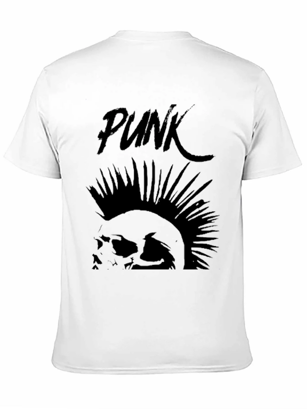 Punk Skull Graphic Tee - Black Cotton T-Shirt product image 10