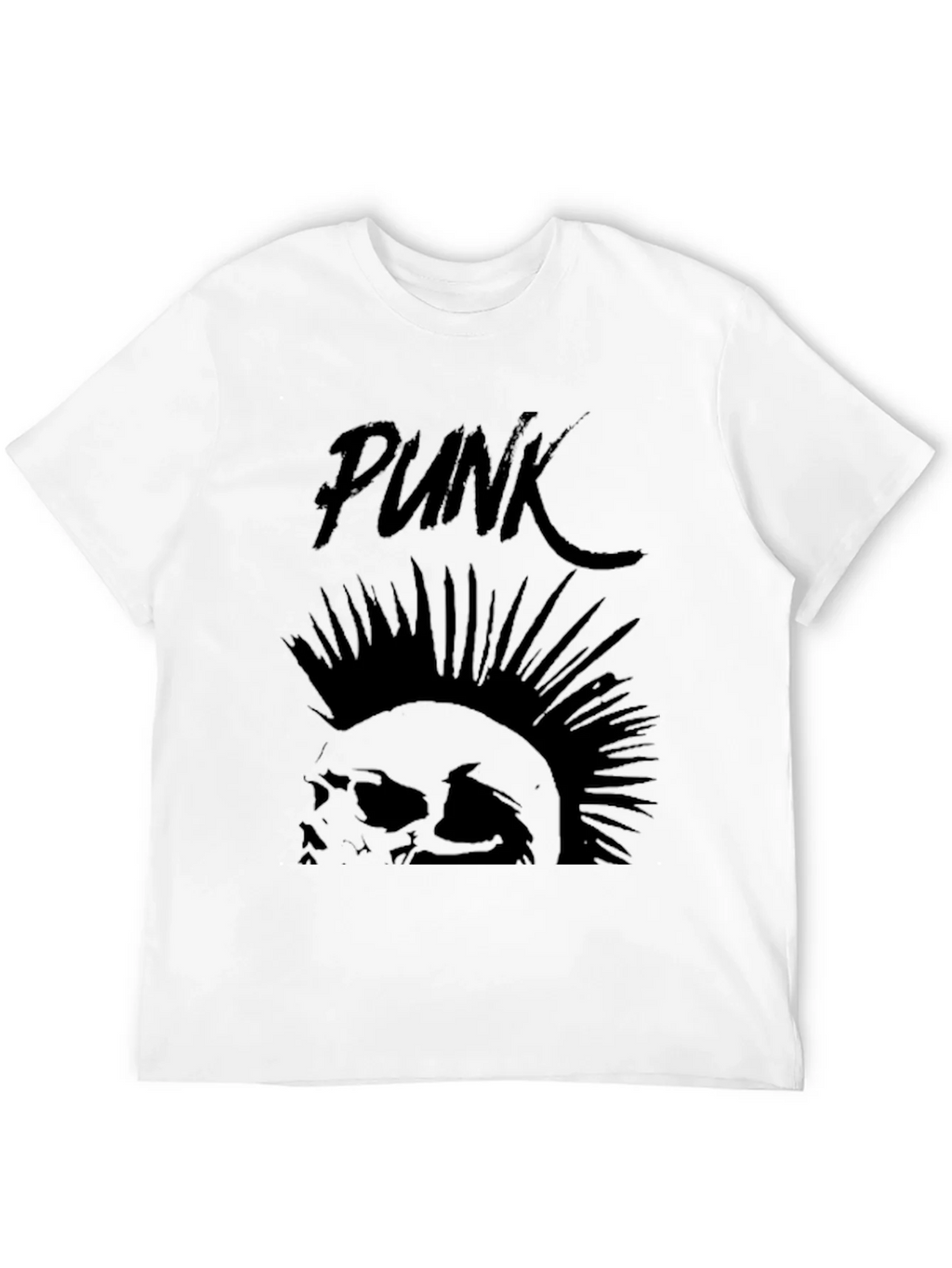 Punk Skull Graphic Tee - Black Cotton T-Shirt product image 11