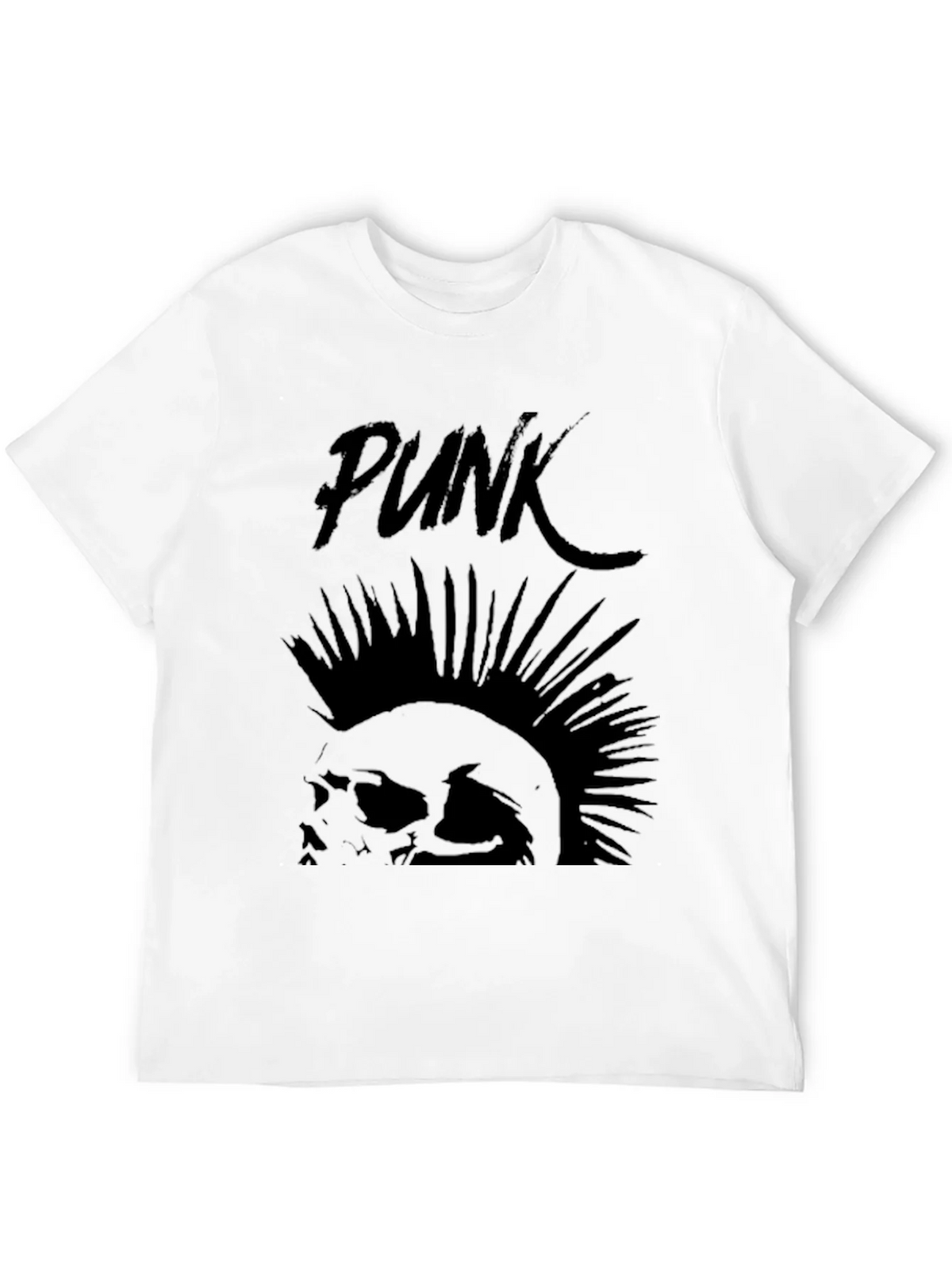 Punk Skull Graphic Tee - Black Cotton T-Shirt product image 11
