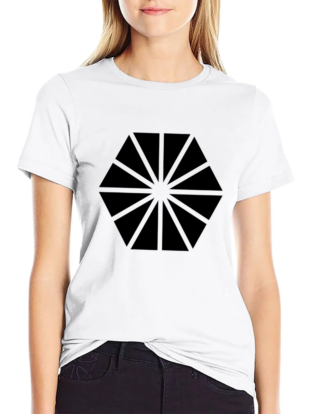 Geometric Black Graphic Tee - Modern Style product image 7