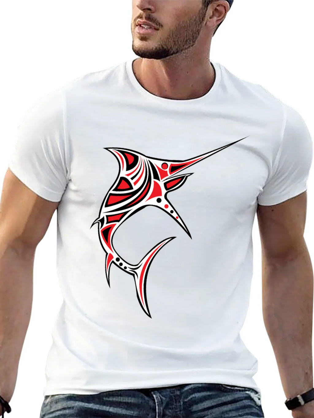 Tribal Marlin Graphic Tee - Black product image 10