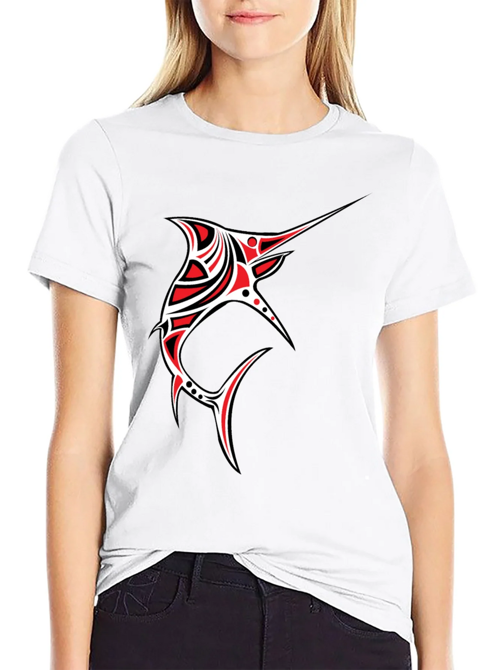 Tribal Marlin Graphic Tee - Black product image 7