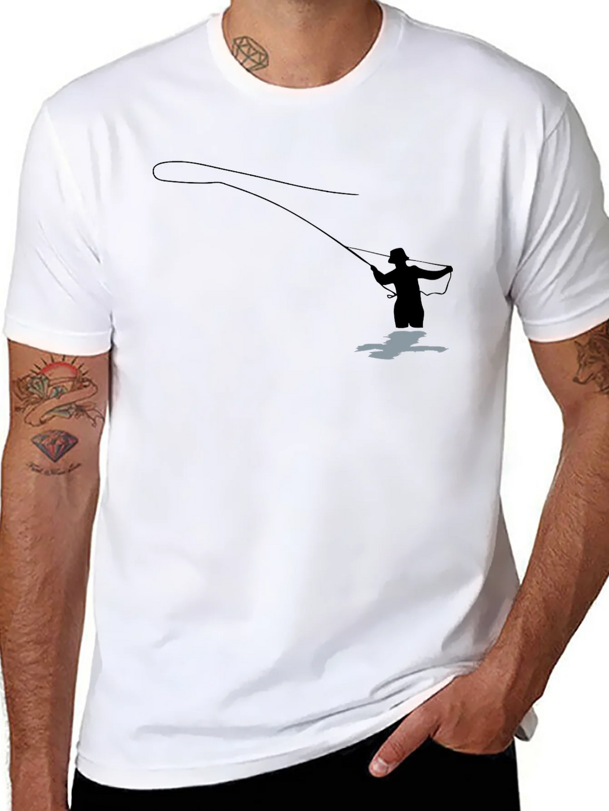 Fly Fishing T-Shirt - Fisherman Silhouette Graphic Tee product image 7