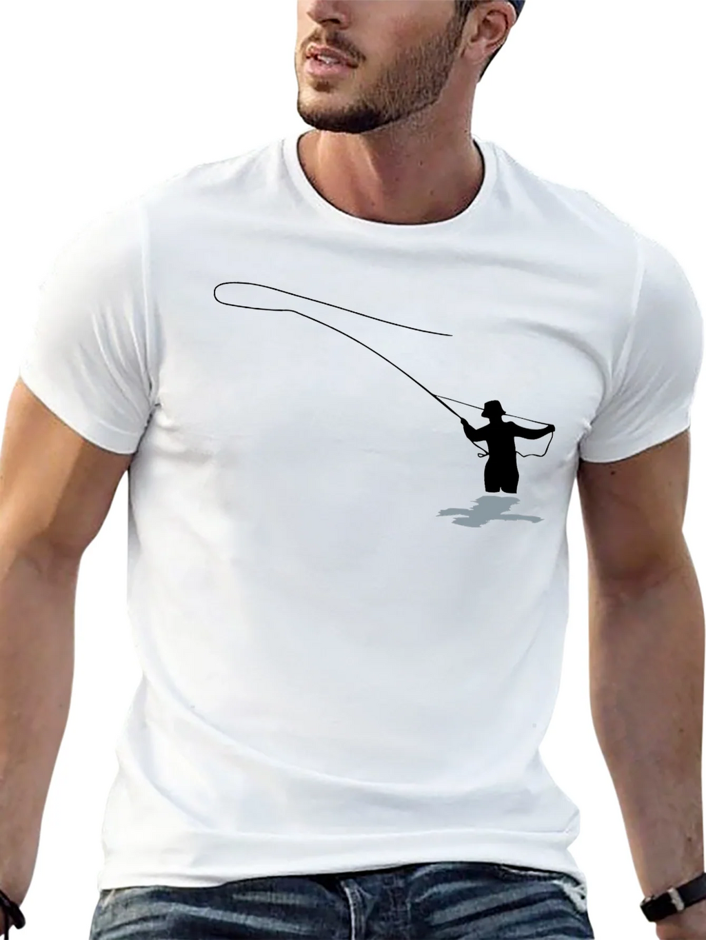 Fly Fishing T-Shirt - Fisherman Silhouette Graphic Tee product image 12
