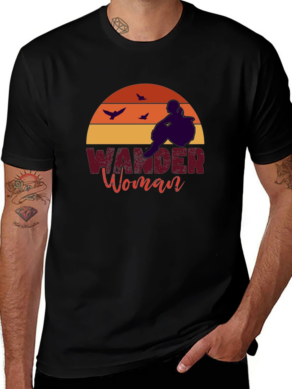 Wander Woman Black T-Shirt: Adventure Seeker Tee product image 1