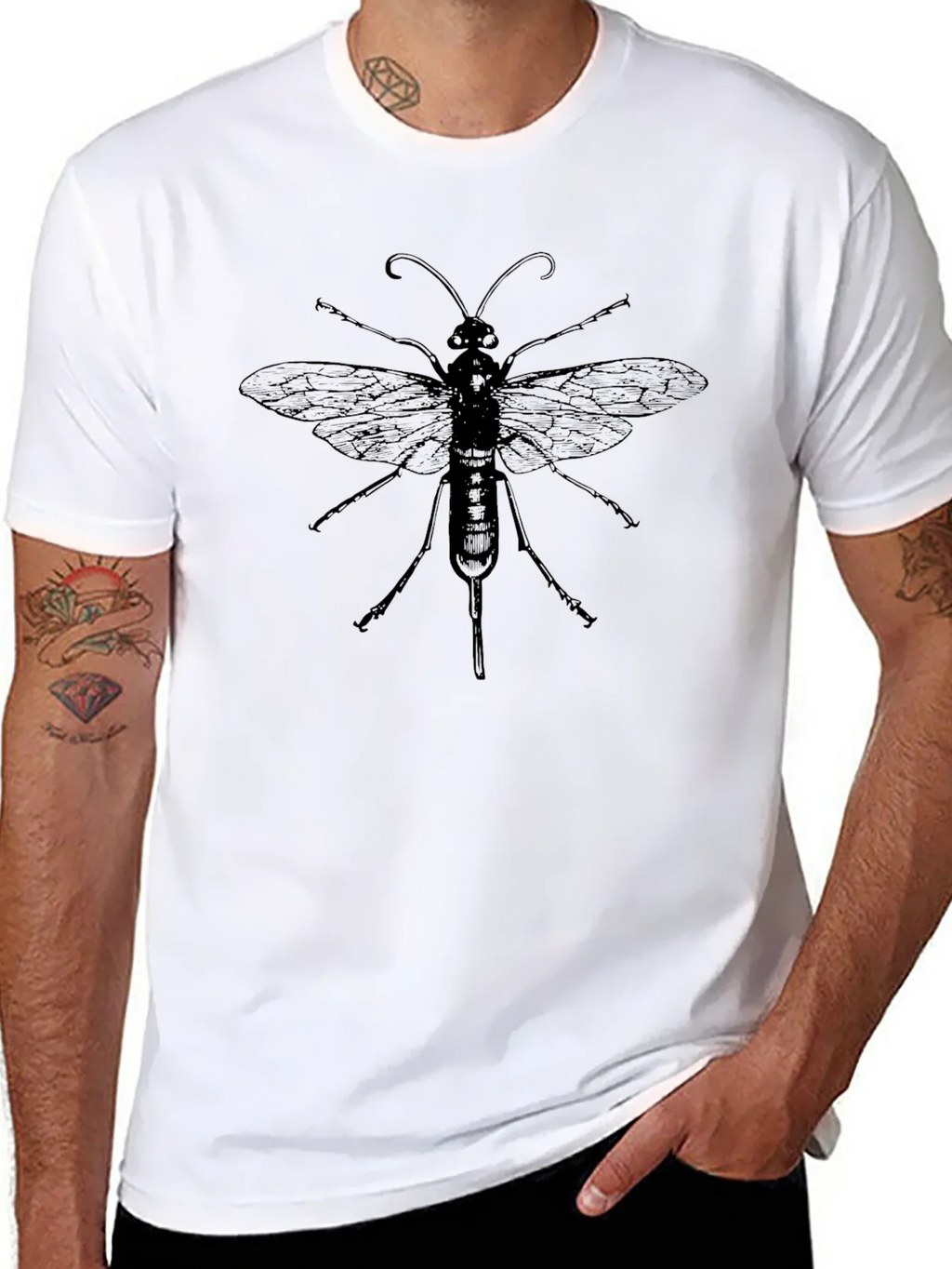 Wasp Graphic Print Crew Neck T-Shirt product image 7