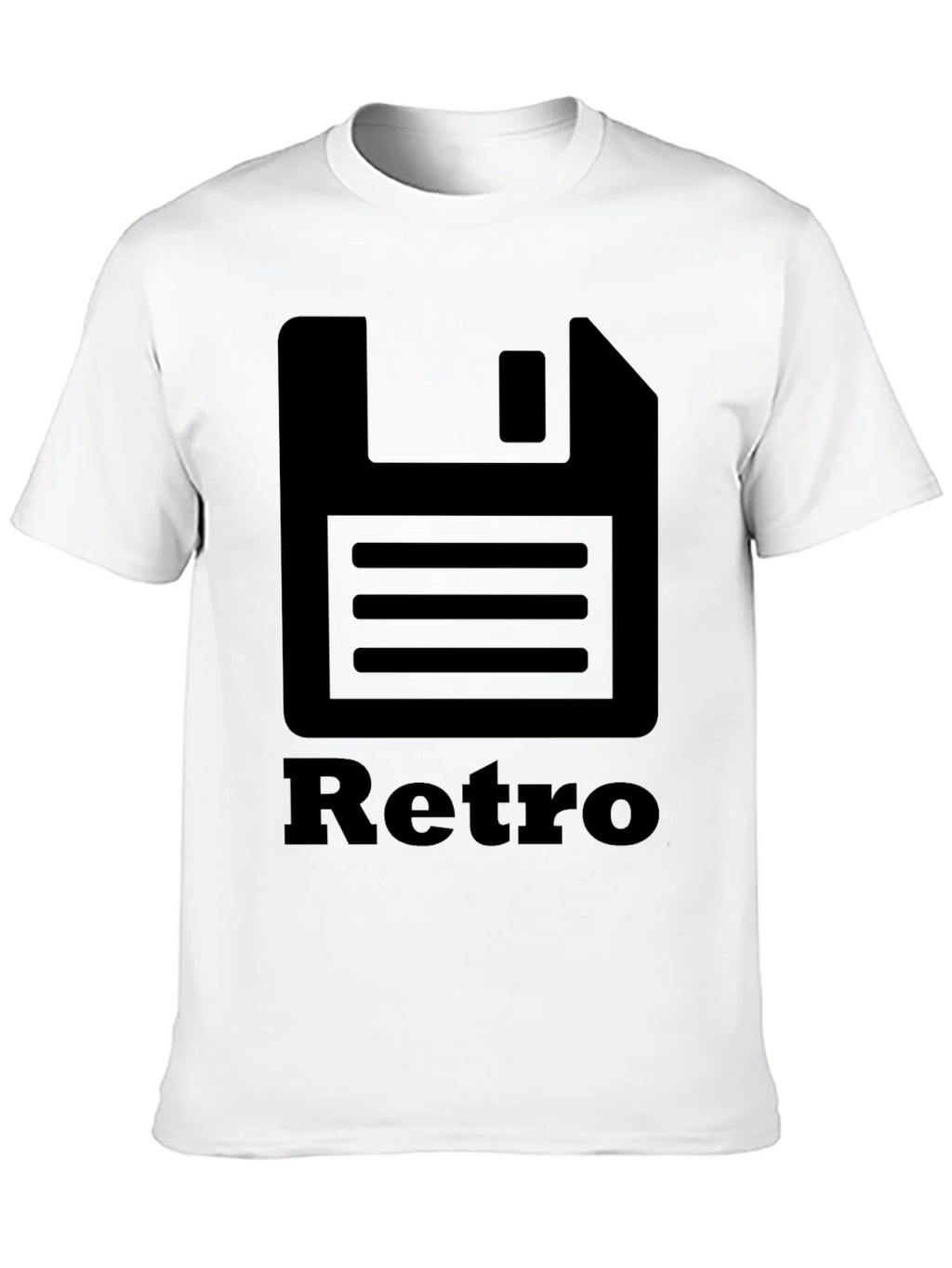 Retro Floppy Disk Black T-Shirt product image 7