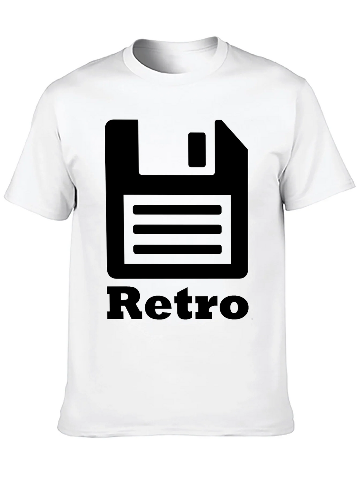 Retro Floppy Disk Black T-Shirt product image 7