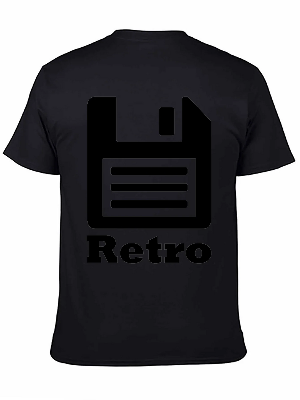 Retro Floppy Disk Black T-Shirt product image 3