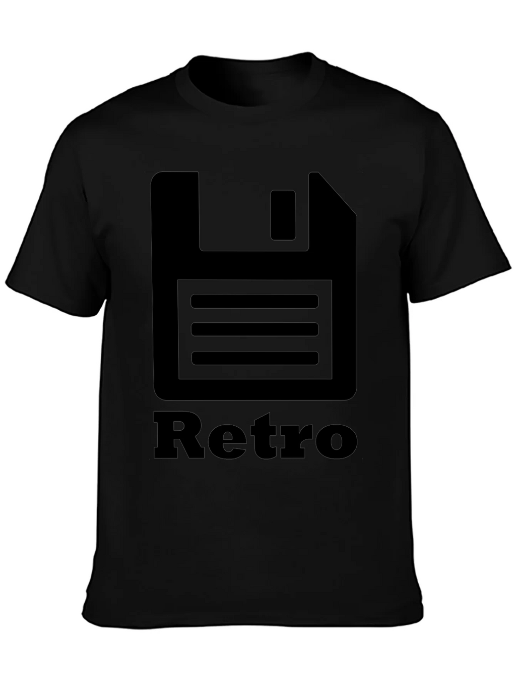Retro Floppy Disk Black T-Shirt product image 2