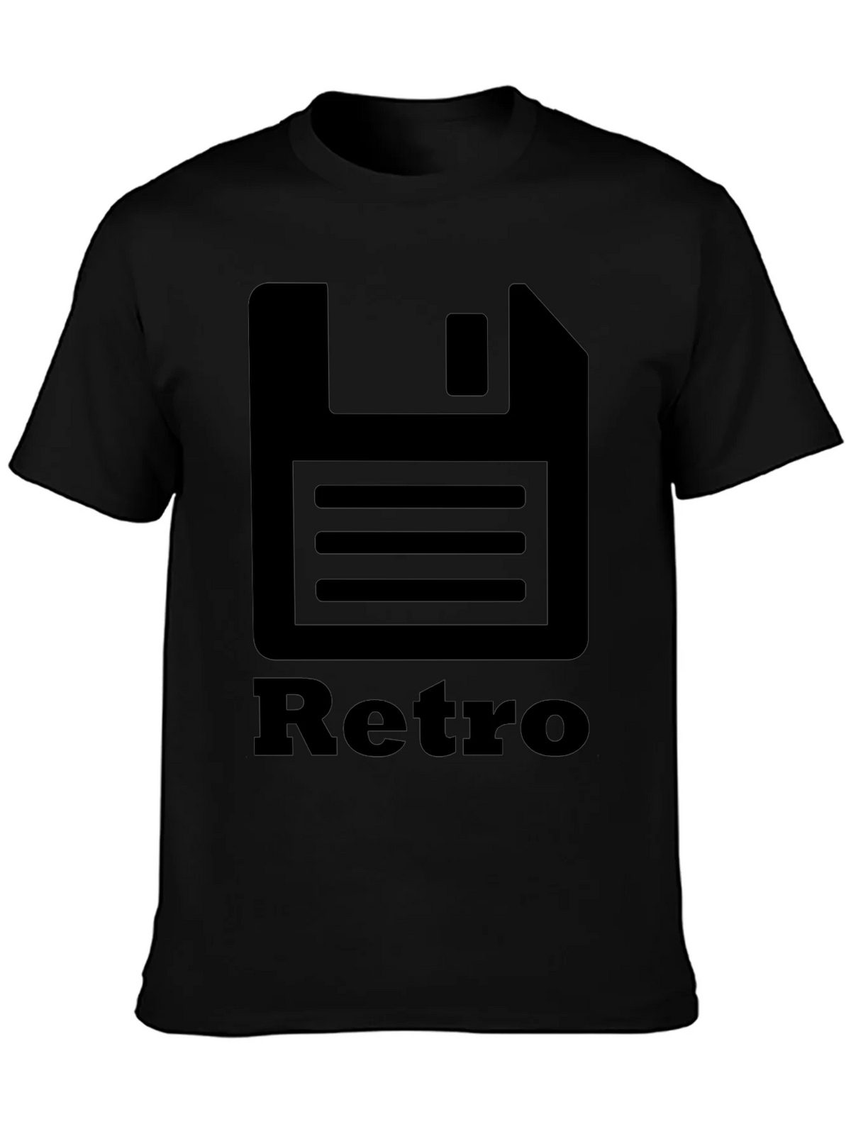Retro Floppy Disk Black T-Shirt product image 2
