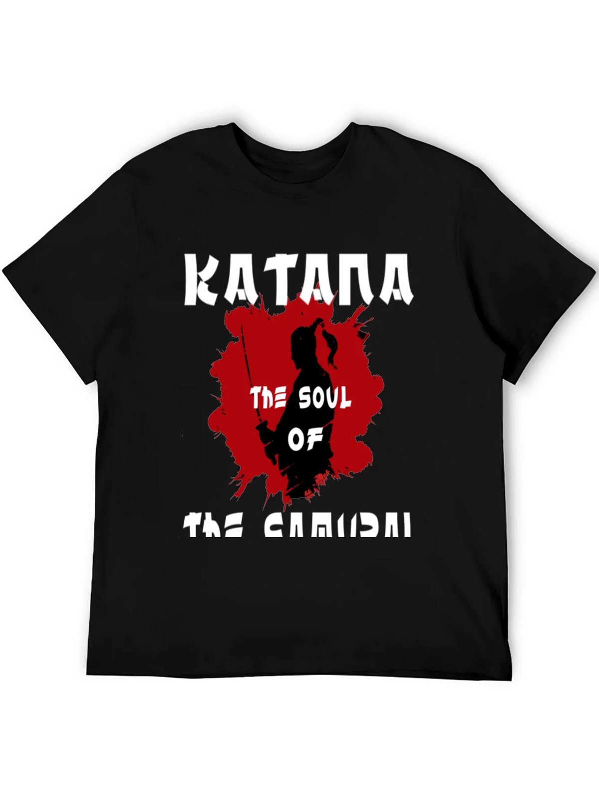 Katana Samurai Graphic T-Shirt - Black product image 2
