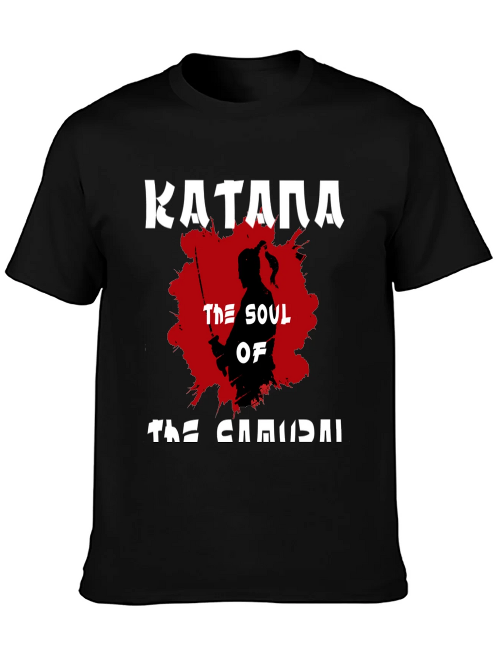 Katana Samurai Graphic T-Shirt - Black product image 1