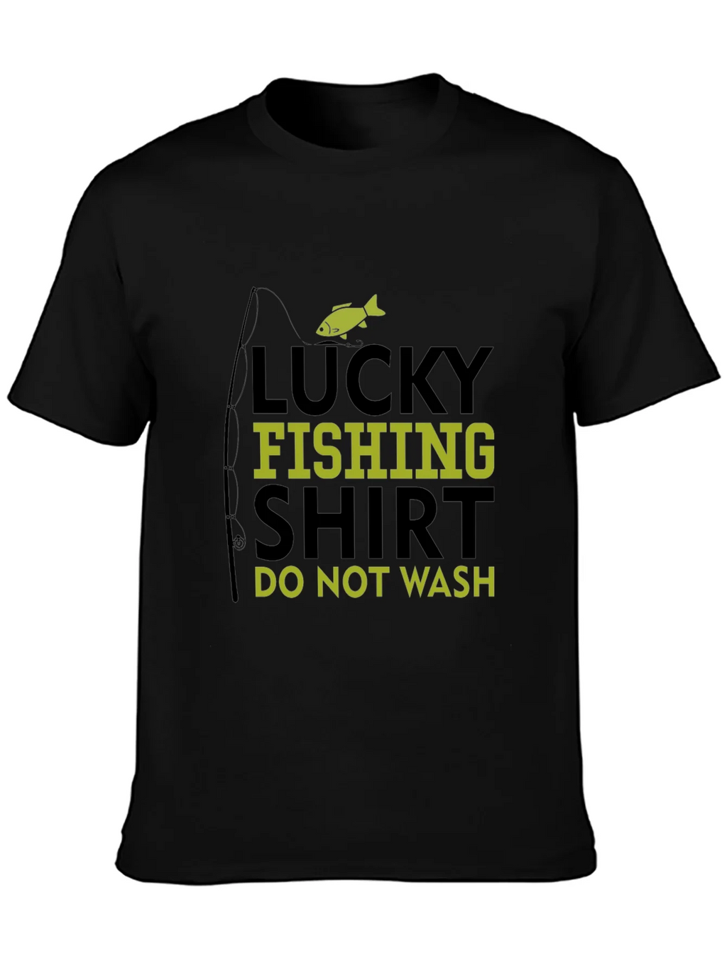 Lucky Fishing Shirt - Mens Black Graphic Tee product image 3