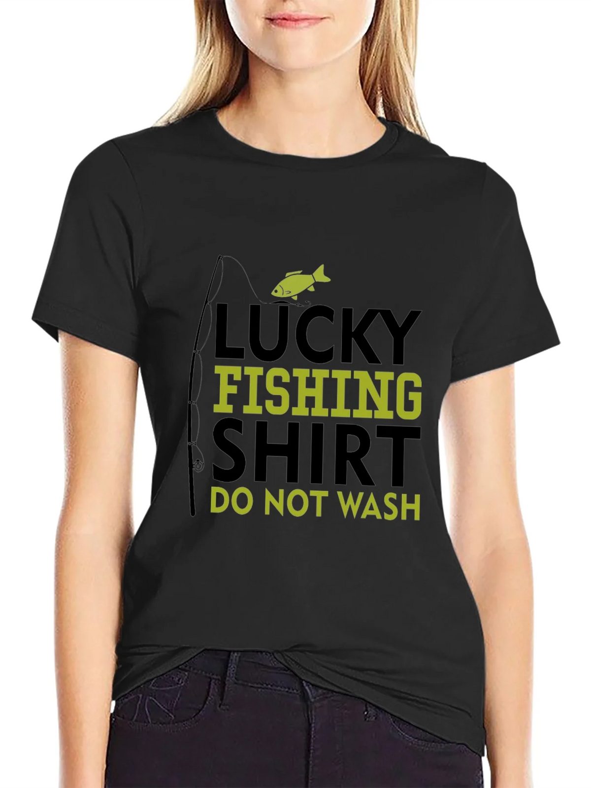 Lucky Fishing Shirt - Mens Black Graphic Tee product image 2