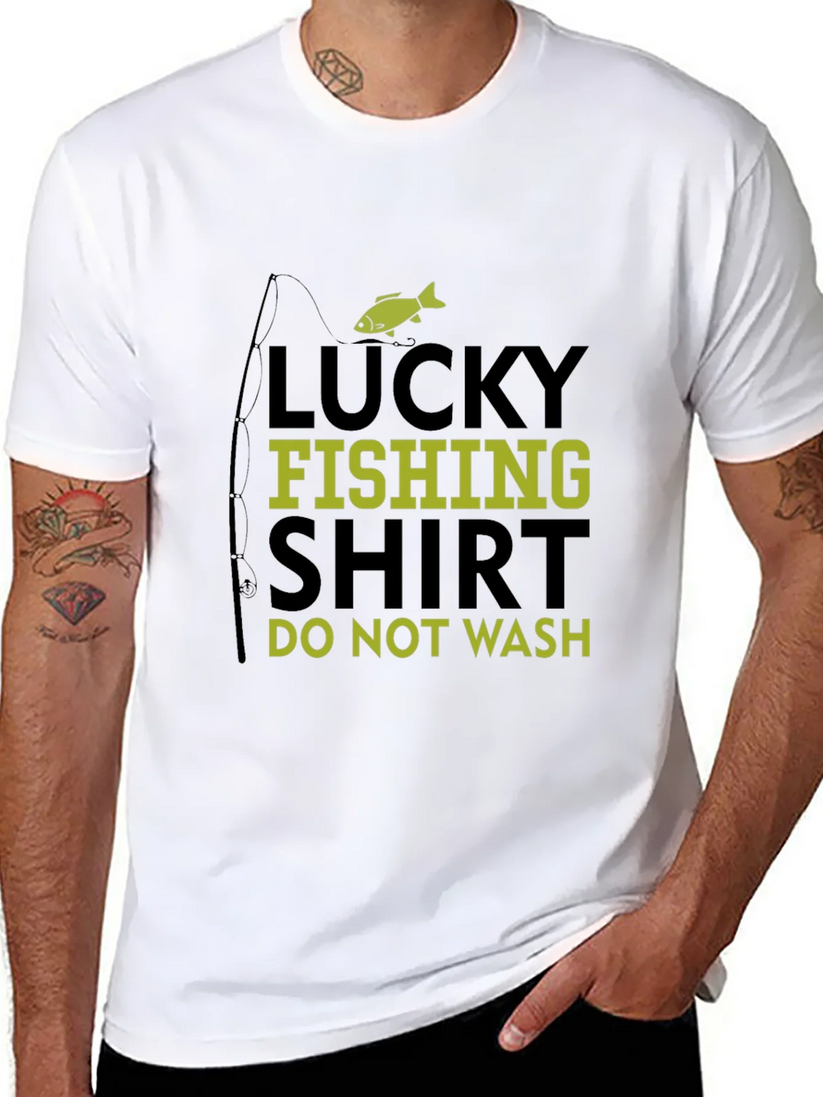 Lucky Fishing Shirt - Mens Black Graphic Tee product image 7