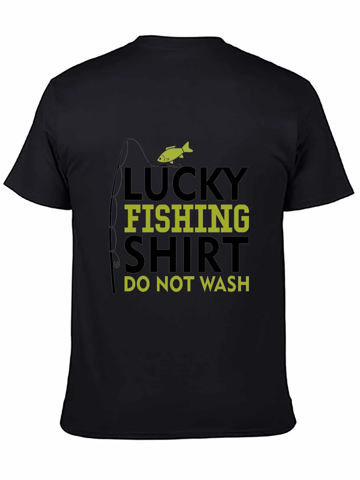 Lucky Fishing Shirt - Mens Black Graphic Tee product image 4